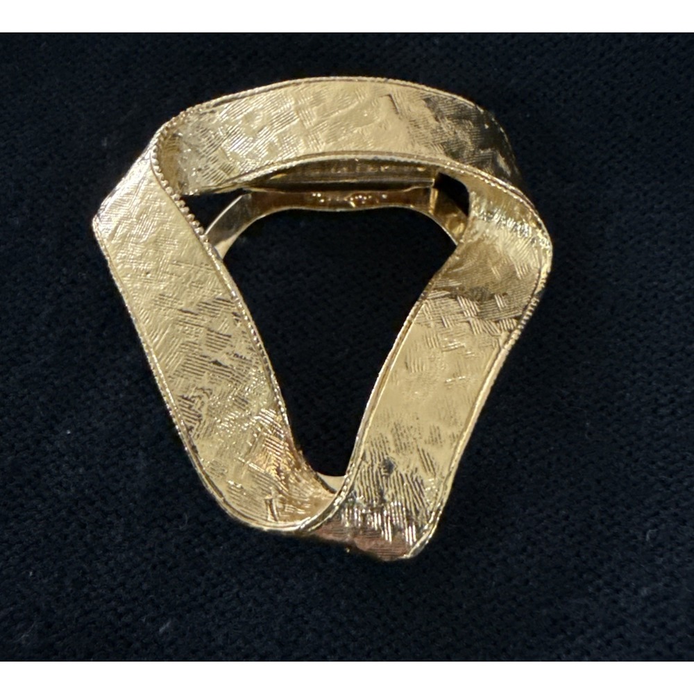 Liebo USA Vintage Scarf Clip Gold Tone 1.5"